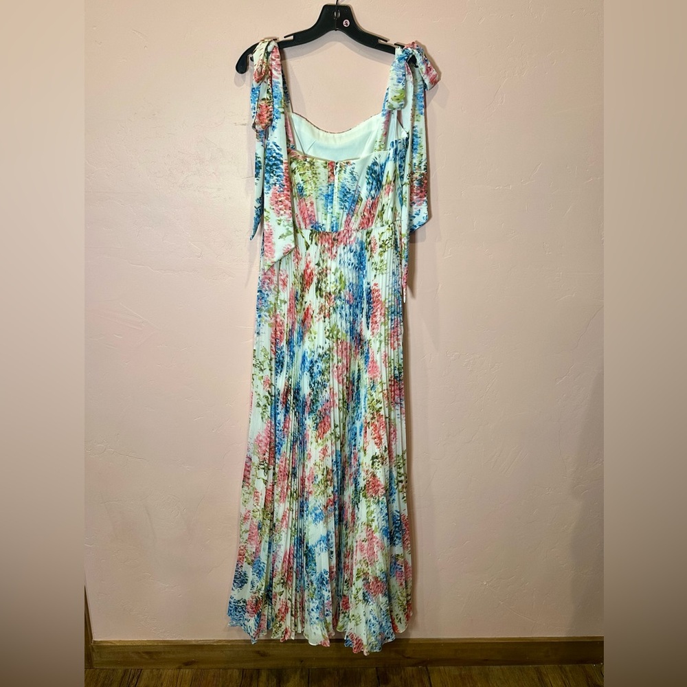 As It May Floral Maxi Dress - Pink, Blue, Green Size 4 - Picture 5 of 7